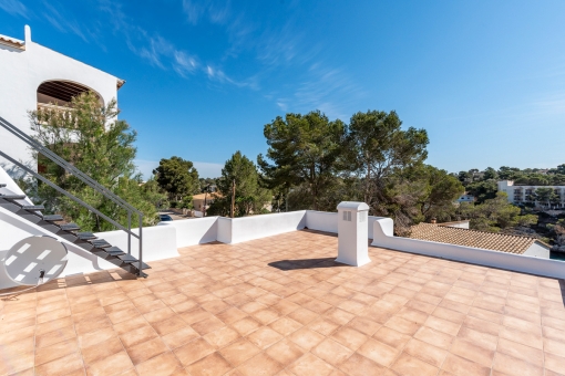 Sunny roof terrace