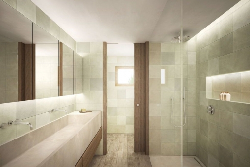 Noble bathroom en suite with walk-in shower