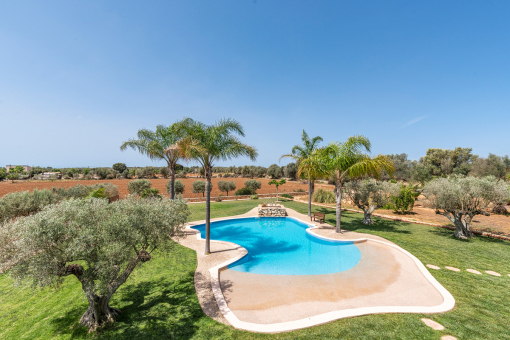 Pool area with a view