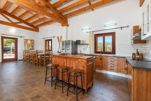 Open living and dining area