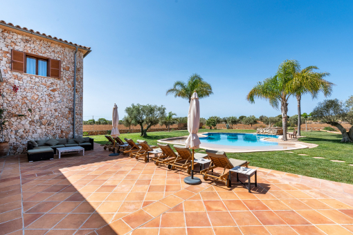 Sunny pool area