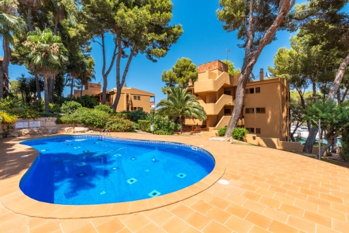 Mediterranean communal pool area