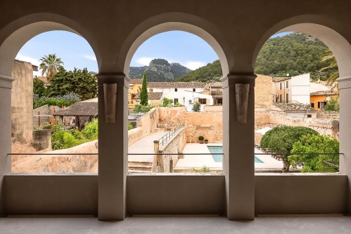 View to the pool