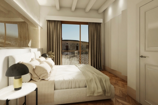 One of 3 bedrooms