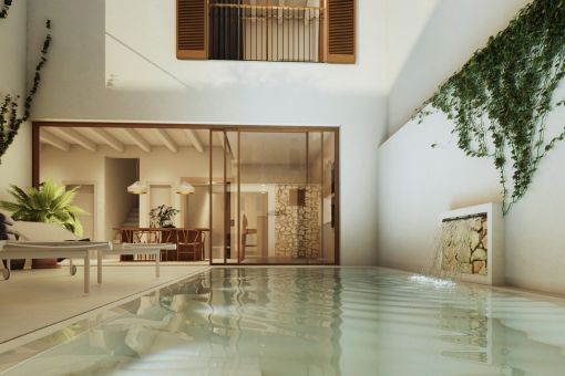 Luxurious pool area