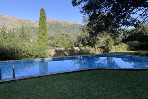 Renovated natural stone finca with rental license, pool, mountain views and privacy in Pollensa