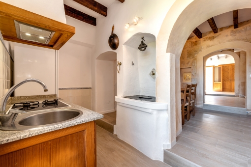 Rustic kitchen of the house