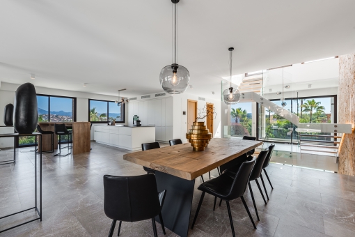 Modern, tastefully designed dining area