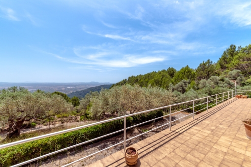 Spacious terraces surrounding the property