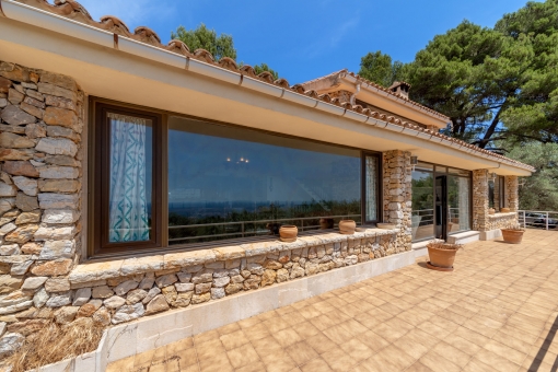 Spacious terraces surrounding the property