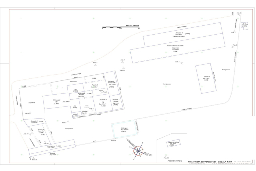 Site plan of the buildings and outdoor areas  Details: