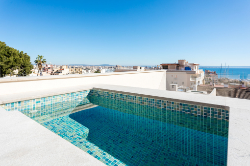 Dachterrasse mit Jacuzzi