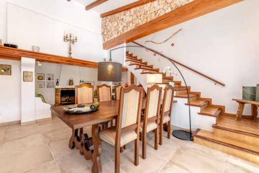 Dining area and access to the upper floor