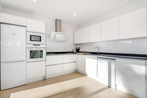Modern kitchen in white