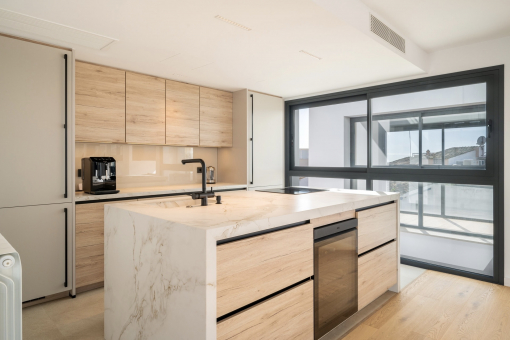 designer kitchen with brand appliances