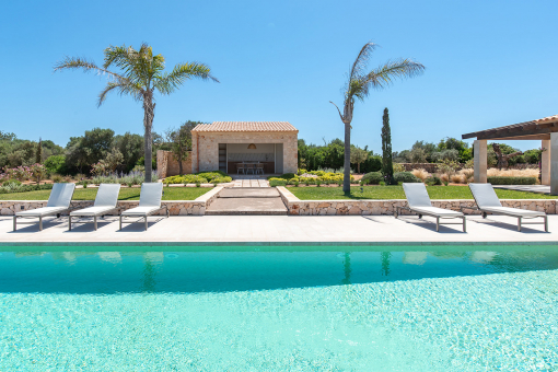 Pool with barbecue area