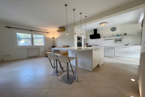 Open kitchen with cooking island