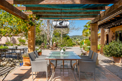 Terrace with garden views