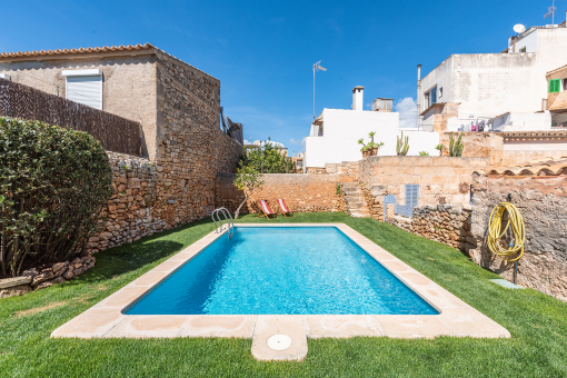 Enchanting and fenced in pool area 