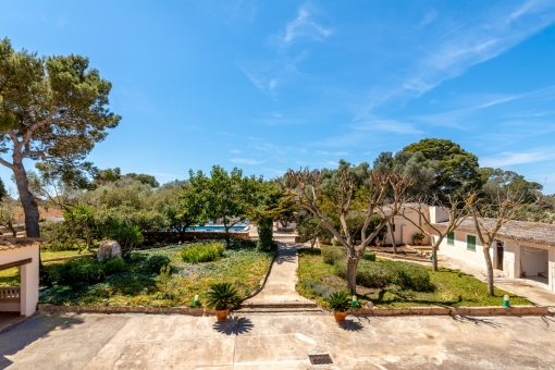 View to the pool area