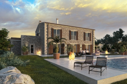 Exterior view and pool area