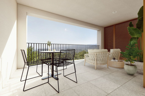 Mediterranean-style, newly-built penthouse with private roof terrace in Bunyola