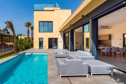 Modern and luxurious villa in Sa Ràpita with 2 pools