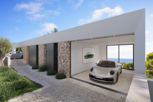 Garage with mediterran sea views