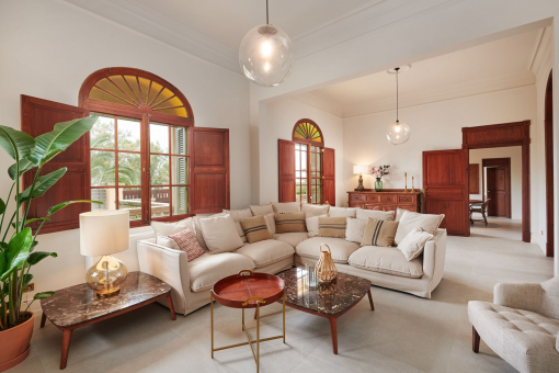 Living area with lots of character