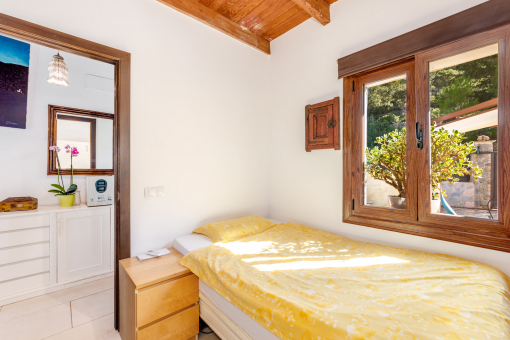 Bedroom with terrace views