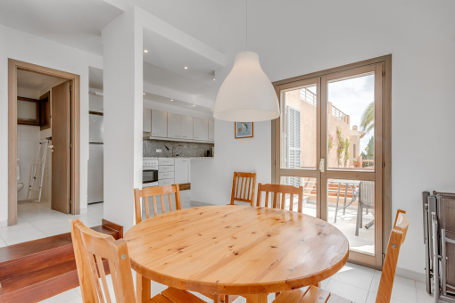 Bright dining area