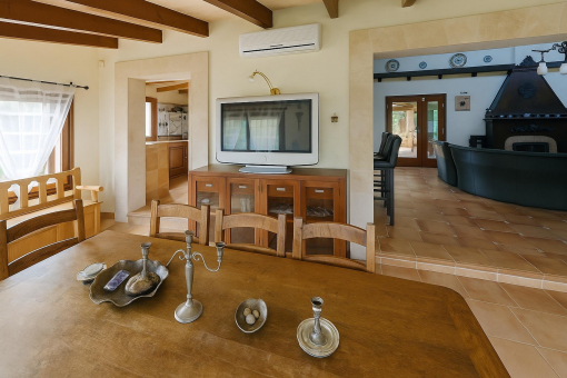 Open dining area connected to the living room