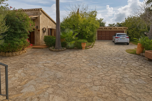 Garage and parking spaces