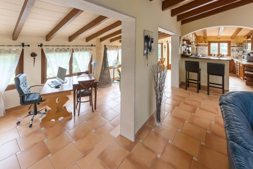 Dining area and kitchen
