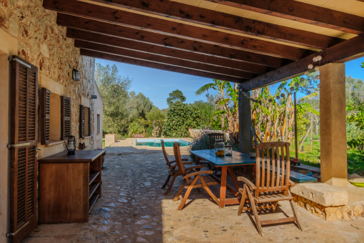 Large covered terrace