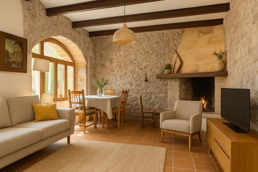 Render: Modernes Wohnkonzept im traditionellen Gemäuer