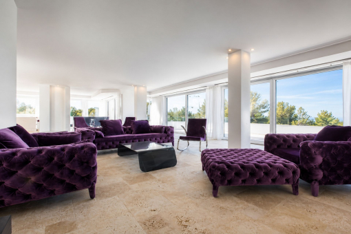 Living area with direct terrace access