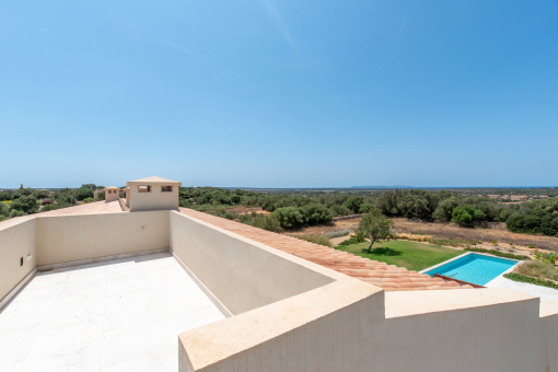 Rooftop terrace with sea views