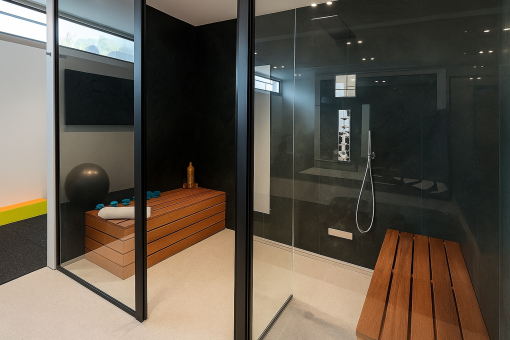 Integrated sauna in the gym