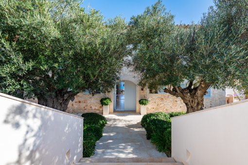 Well-maintained entrance to the villa