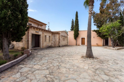 Patio and front façade