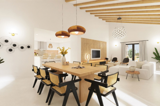 Bright dining area