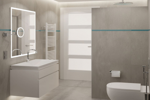 Bathroom with walk in shower