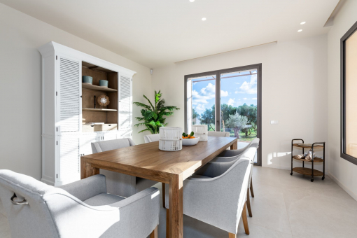 Bright dining area