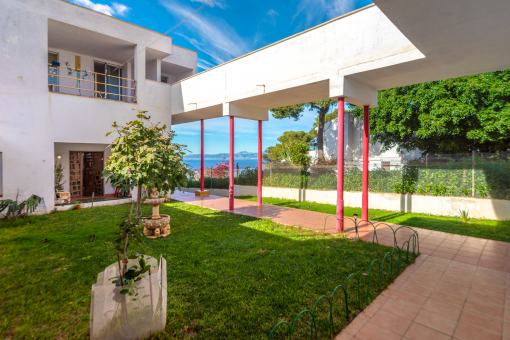 Garden with sea views