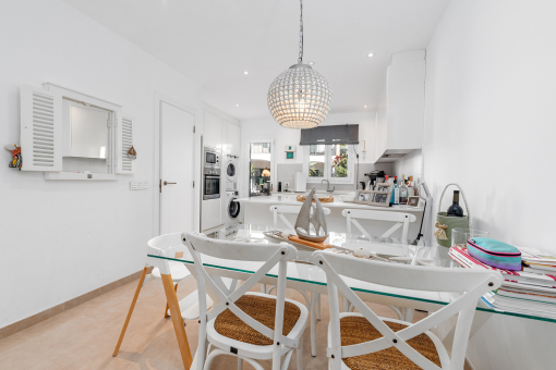 Dining area and kitchen