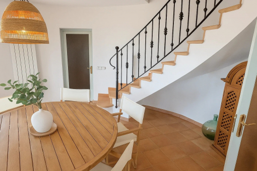 Staircase up to the bedrooms