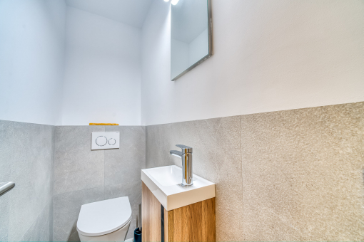 Modern bathroom with shower