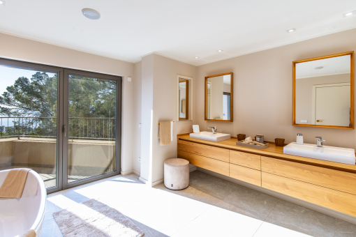 One of six bathrooms