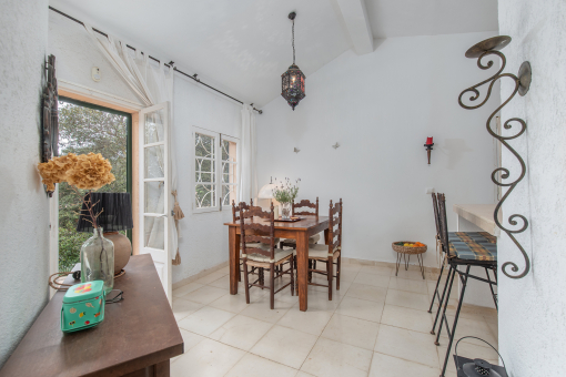 Dining area with access to the terrace